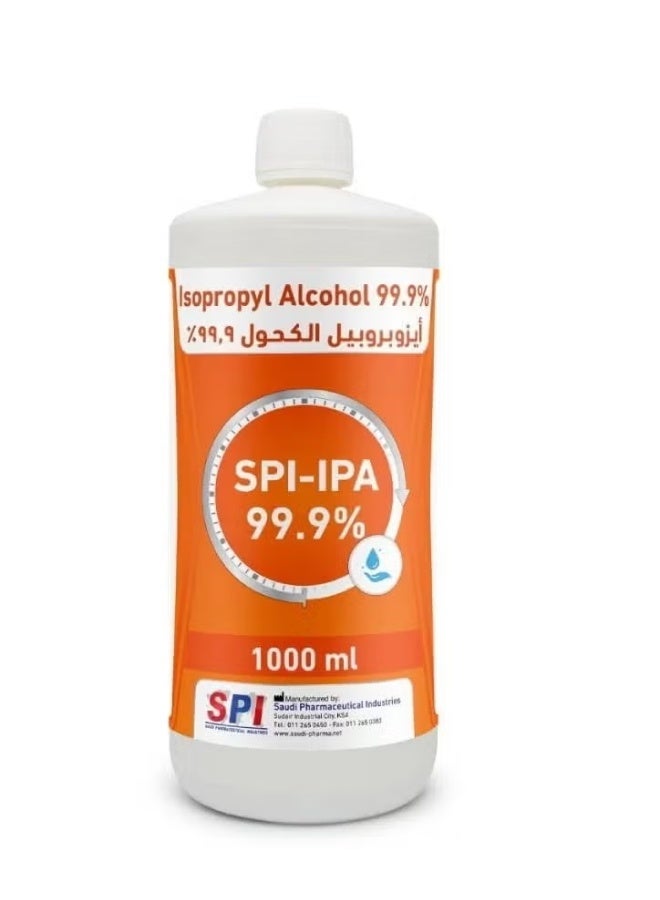 SPI 99.9% Pure and Clear Medical Grade Isopropyl Alcohol 1L