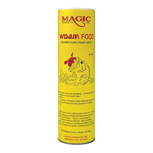 MAGIC Bait Worm Food – 24 oz Can | Nutrient-Rich Worm Feed for Healthy Nightcrawlers & Red Wigglers | Improves Bait Vitality for Fishing & Composting Worm Beds - Image 1