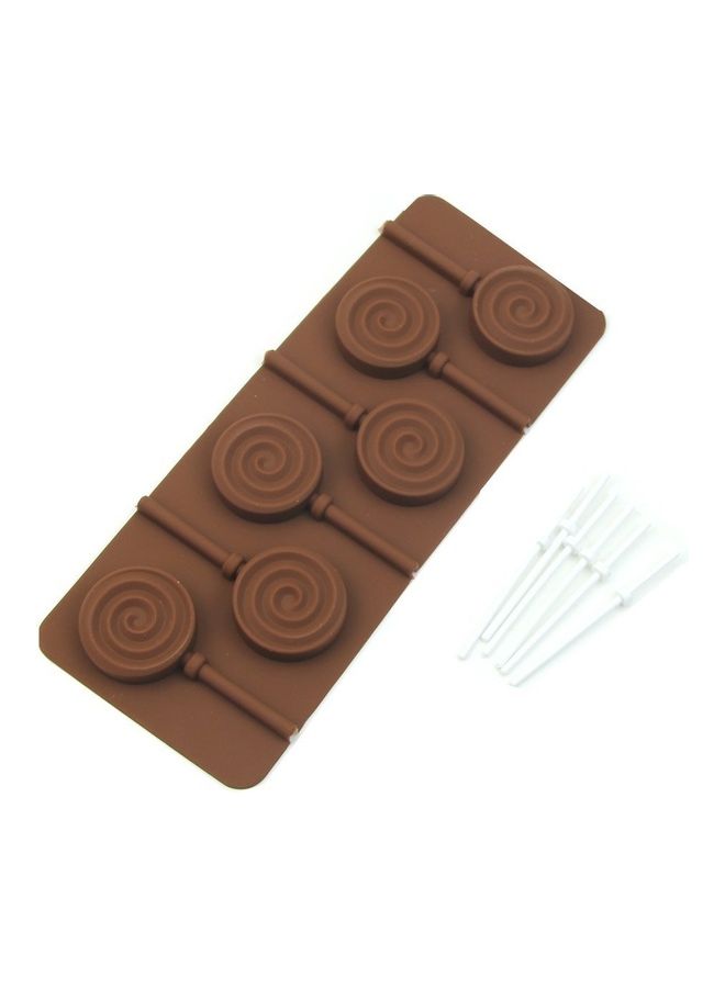 YSTD 6 - lollipop Silicone Ice Cube Chocolate Cake Cookie Cupcake Soap Molds Mould multicolor 24*24*24cm - Image 1