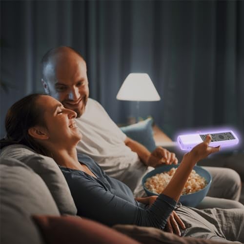 Silicloak Cover for Samsung Solar Remote, Case Compatible with Samsung Smart TV Remote Control Glow in The Dark Universal Silicone Skin Sleeve with Lanyard Purple - Image 3