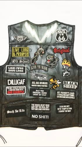 Cute-Patch TM 5" One Pair of Reflective Lightning Bolt Patch Embroidered Motorcycle MC Iron On Patch Set - Image 4