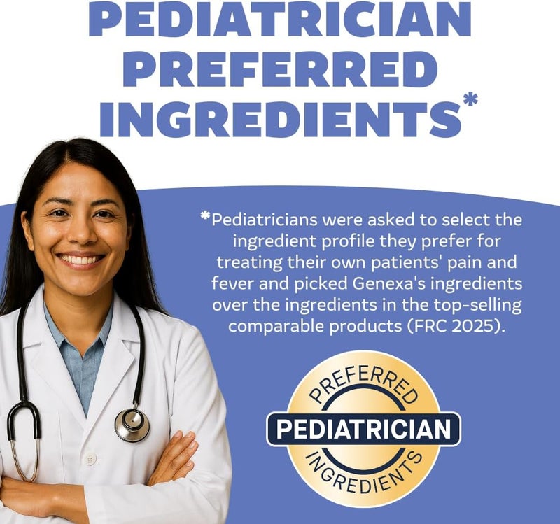 Genexa Infants Clean Acetaminophen  Pain Reliever  Fever Reducer  Dye Free 0 Artificial Additives  Baby Sick Essentials  Infant Medicine  Delicious Organic Blueberry Flavor 2 fl oz - Image 3