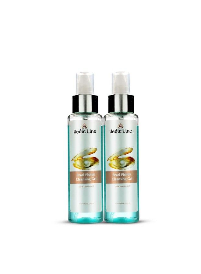 Vedicline Pearl Pishthi Cleansing Gel Help To Reduce Signs Of Aging And Uneven Skin With Jasmine Oil & Pearl Powder For Fresh Glowing Face (Pack Of 2) (2 * 100 Ml) - Image 2