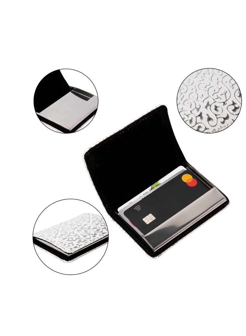 Biggdesign White Leather Cover Business Card Holder - Image 1