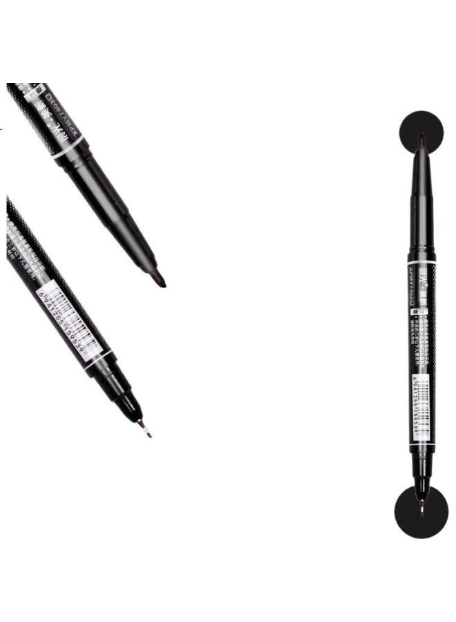 M.G M&G Stationery, Black Dual-Tip Marker Pen, Waterproof Marker, Oil-Based Pen, Children'S Student Outlining Pen, Office Supplies, 50 Pieces Xpmv7408 - Image 2