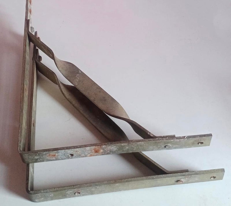 Shelf Bracket 2 Pcs Zinc Colour 12 x 10 inch  - Image 1
