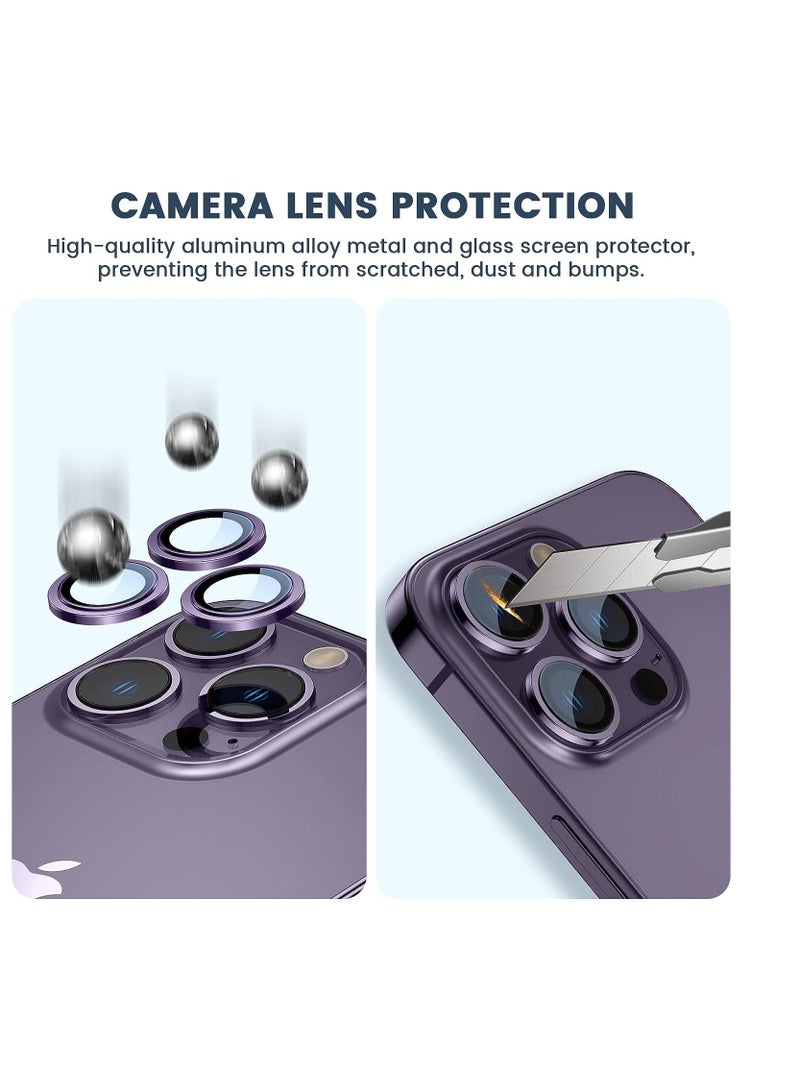 Vitacelli Camera Lens Protector Compatible with IPhone 13 Pro/Max Light  Purple - Image 4