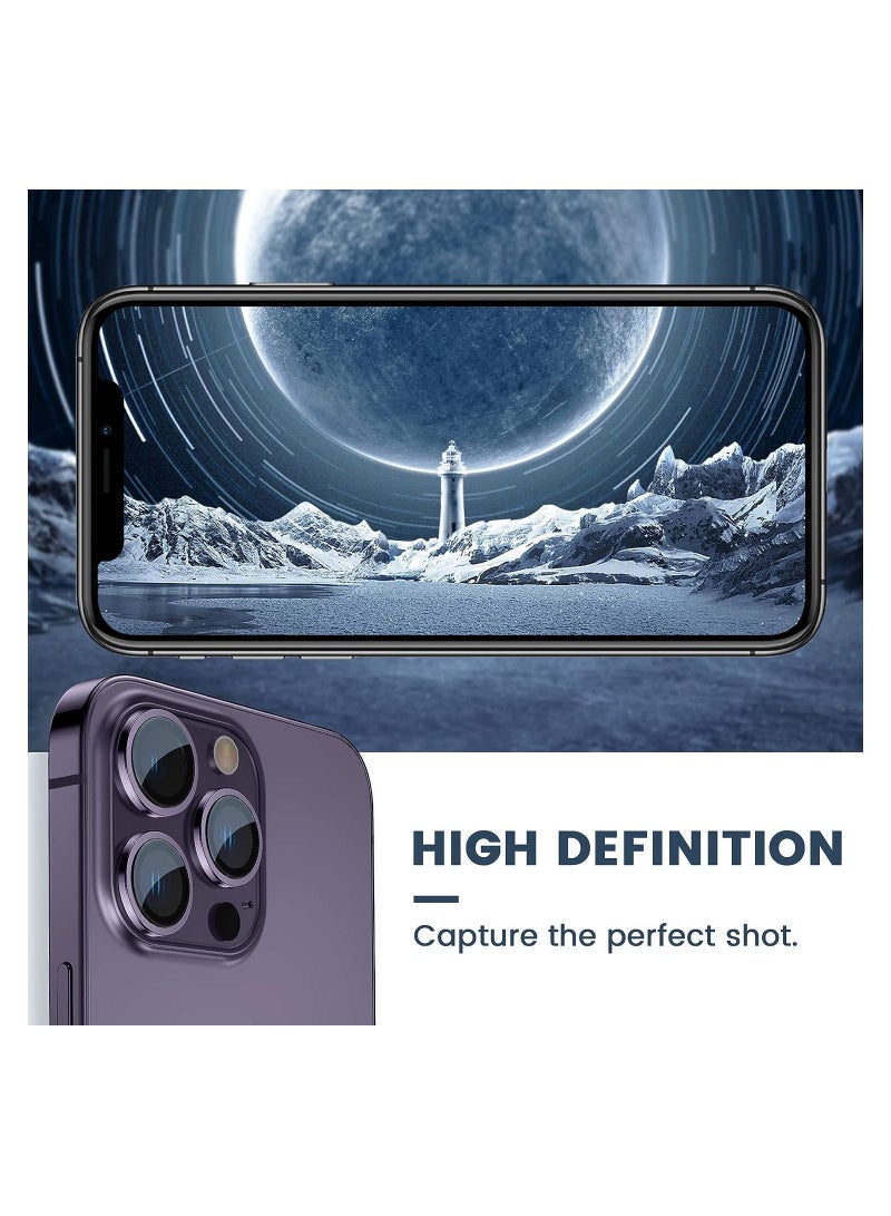 Vitacelli Camera Lens Protector Compatible with IPhone 13 Pro/Max Light  Purple - Image 3