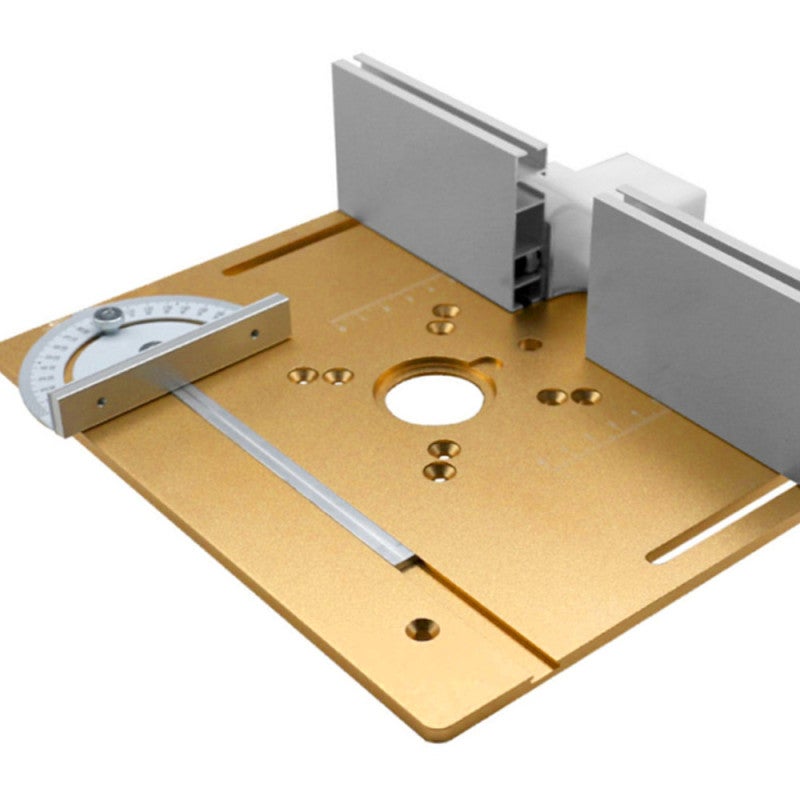 Router Table Insert Plate: 3PCS Gold 240 X 200 X 5mm High-quality Aluminum Alloy - Strong Wear-resistant Rust-proof Clear Scale Router Template for Woodworking, Electric Trimming Engraving Machines - Image 4