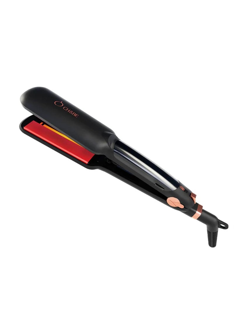 CH&BE Infrared Steam Straightener  | 150–235°C Infrared Steam Flat Iron | Locks in Moisture & Softness | Reduces Damage & Safe Heat Distribution | Wide Plates for Thick & Long Hair | 6 Heat Settings - Image 2