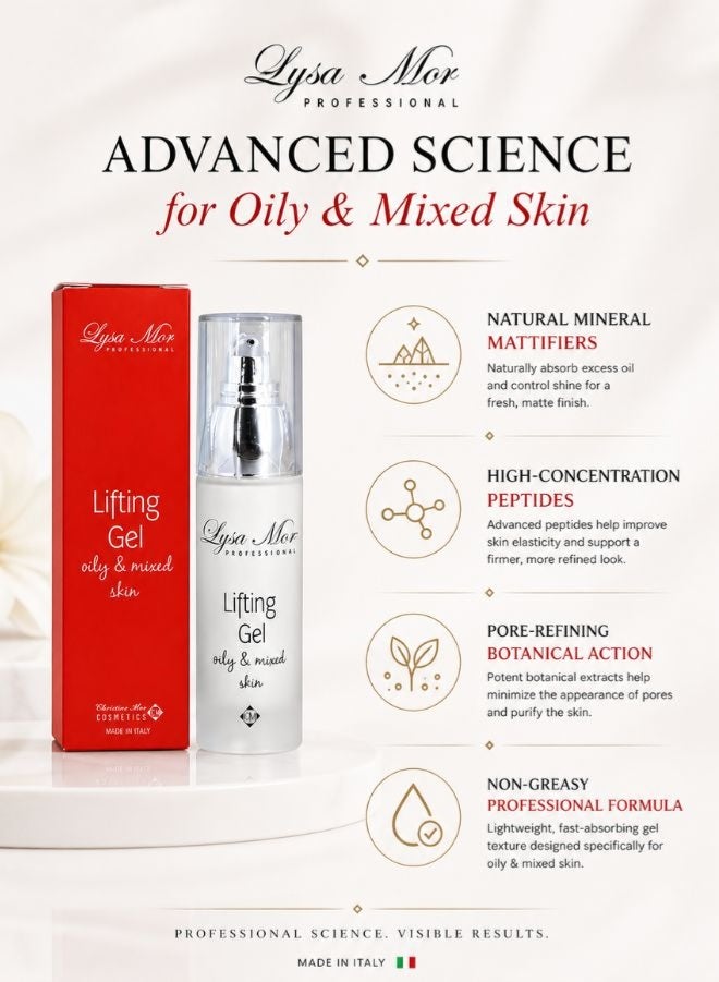 Lysa Mor Professional Lifting Gel | Oily & Mixed Skin | Halal | Instant Wrinkle Eraser & Facelift Effect in 10 minutes| patent formula| 30ML - Image 3