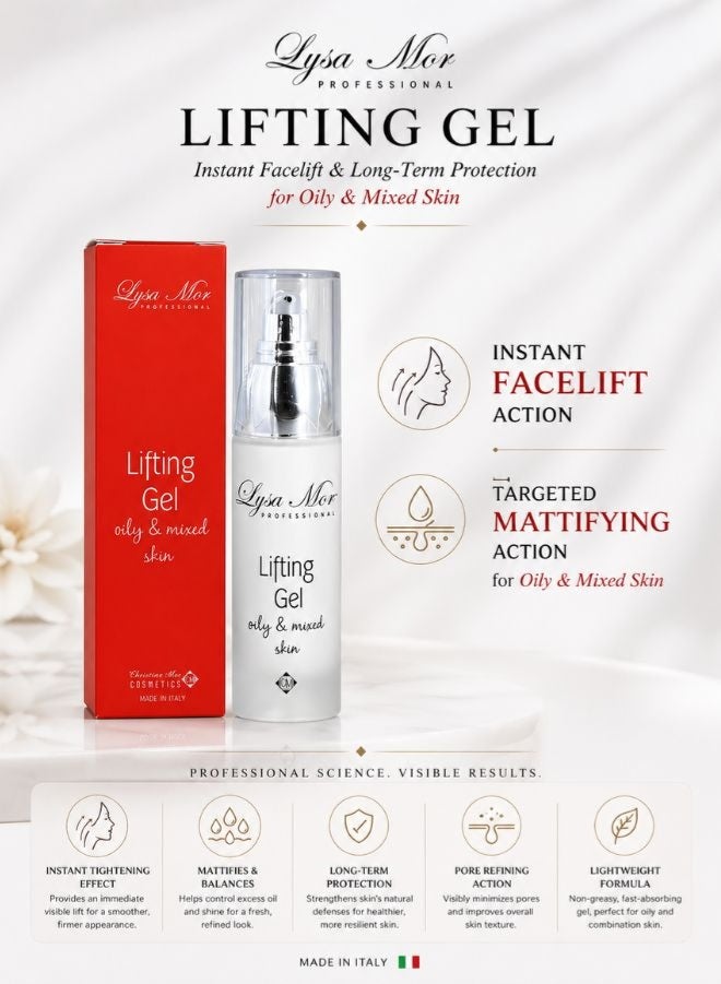 Lysa Mor Professional Lifting Gel | Oily & Mixed Skin | Halal | Instant Wrinkle Eraser & Facelift Effect in 10 minutes| patent formula| 30ML - Image 2