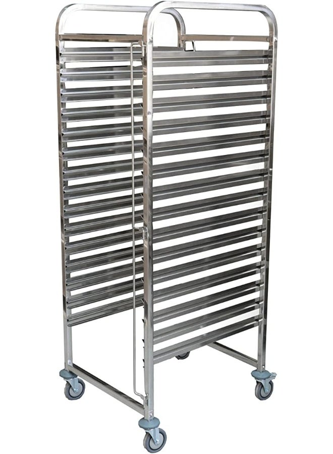 Sofia Refrigeration GN Tray, Trolley Stainless Steel Heavy Duty Food Transport Trolley 15 GN Containers slots (GN 2/1) Restaurant Kitchen Equipment - Image 1