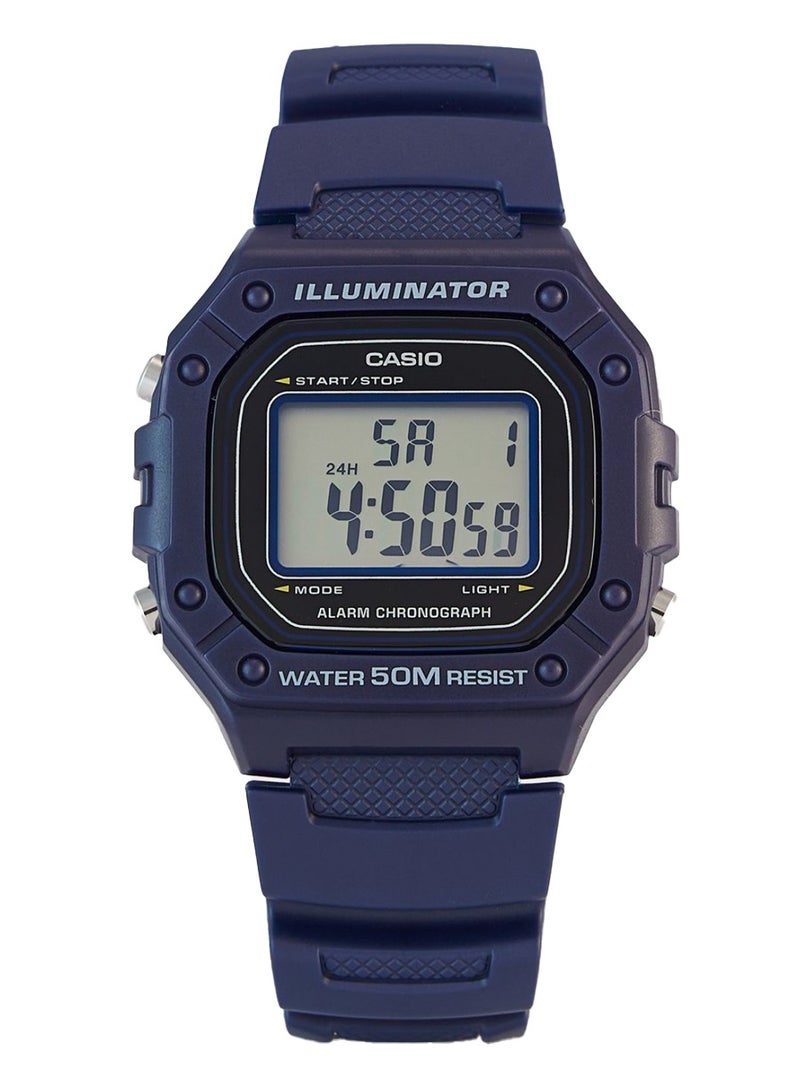 CASIO ساعة يد رقمية من الراتنج للرجال من مجموعة ستاندرد W-218H-2AVDF - Image 1