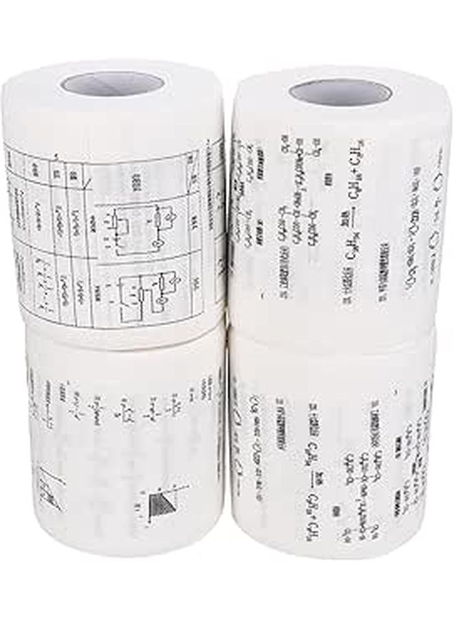 Chemical Physics Formula Printed Toilet Paper 4 Rolls Novelty Bathroom Tissue Set - Image 1