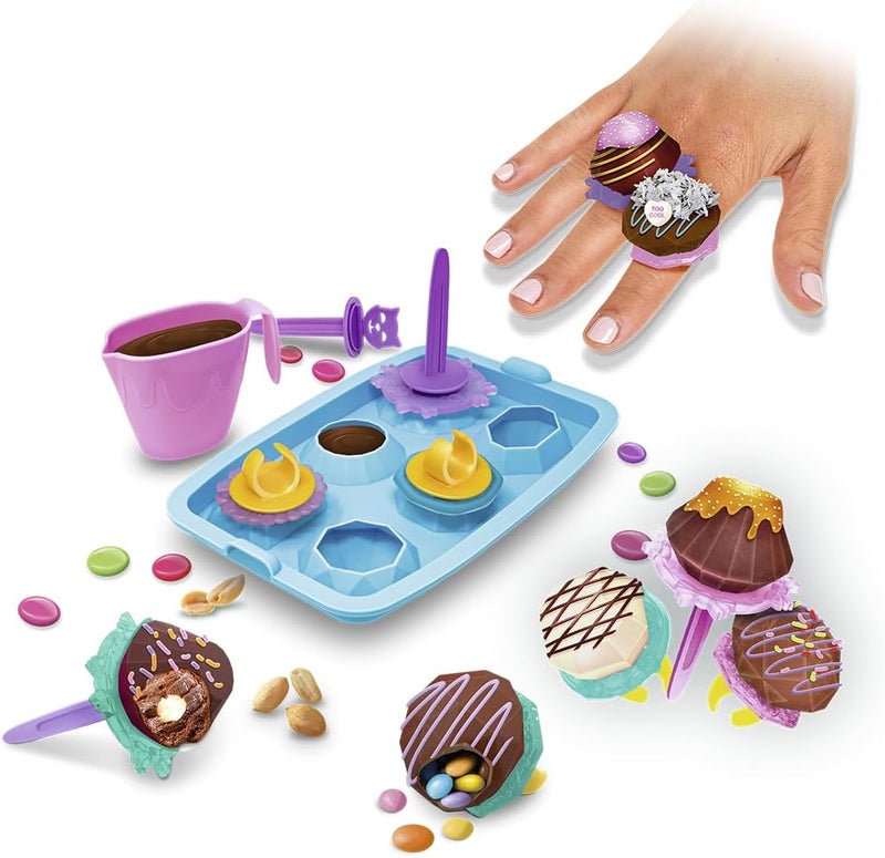 Zap Chef Choco Ring Pops, DIY Chocolate Ring Maker Kit for Kids with Mold, Accessories & Candy Designs, Colorful Pretend Play Set for Girls Boys, Ages 3+- Food Grade Material (ZC002A3) - Image 2