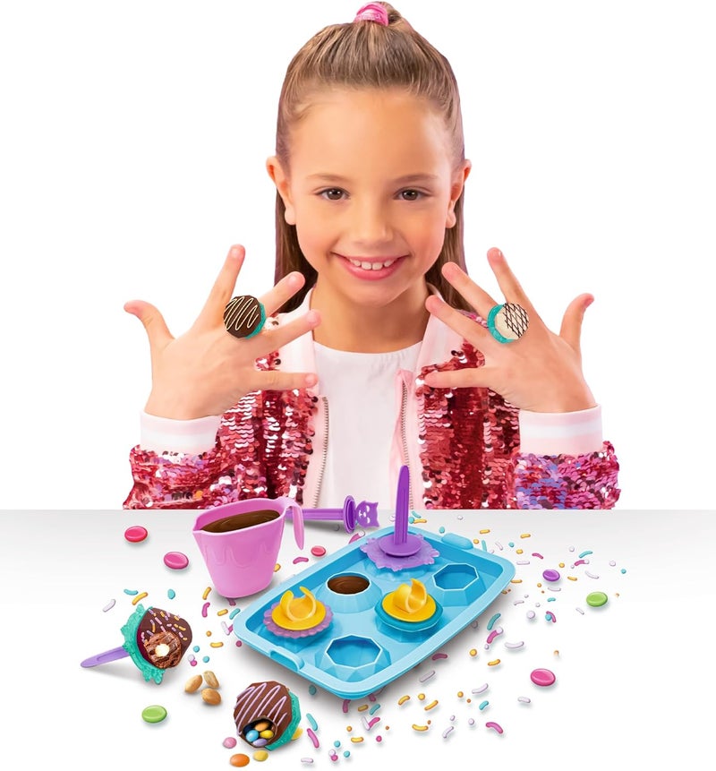 Zap Chef Choco Ring Pops, DIY Chocolate Ring Maker Kit for Kids with Mold, Accessories & Candy Designs, Colorful Pretend Play Set for Girls Boys, Ages 3+- Food Grade Material (ZC002A3) - Image 3