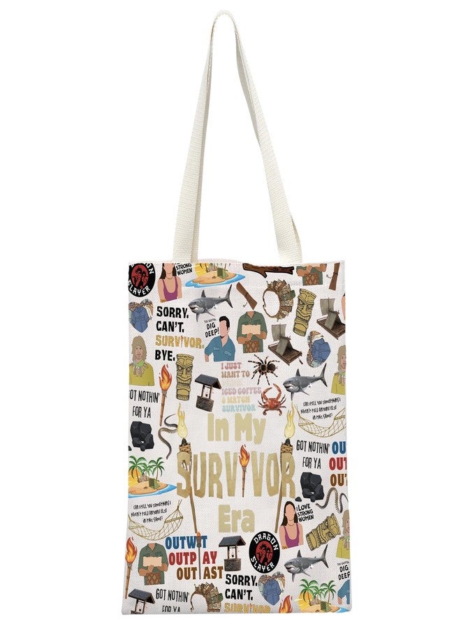 GJTIM Reality Show Tote Bag TV Show Merchandise In My Era Shoulder Bag Reality TV Show Lover Gift (Survivor Era Tote) - Image 1