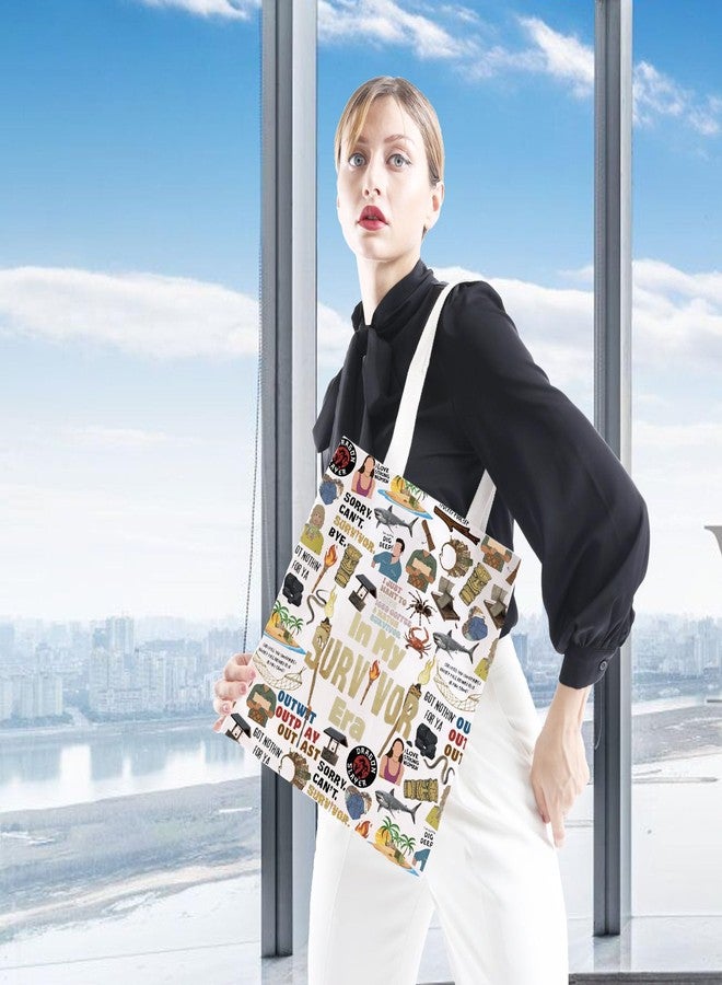 GJTIM Reality Show Tote Bag TV Show Merchandise In My Era Shoulder Bag Reality TV Show Lover Gift (Survivor Era Tote) - Image 5