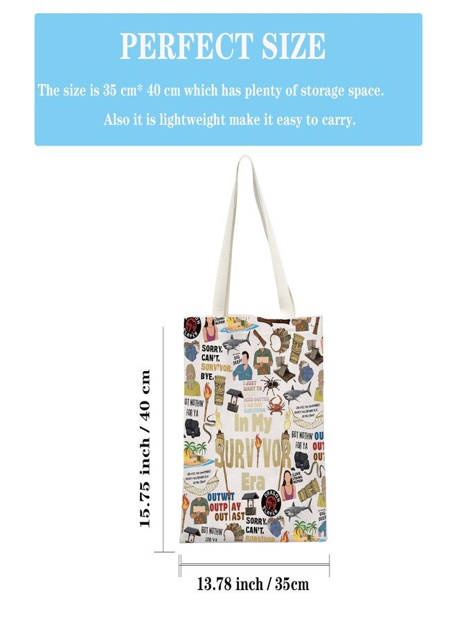 GJTIM Reality Show Tote Bag TV Show Merchandise In My Era Shoulder Bag Reality TV Show Lover Gift (Survivor Era Tote) - Image 2