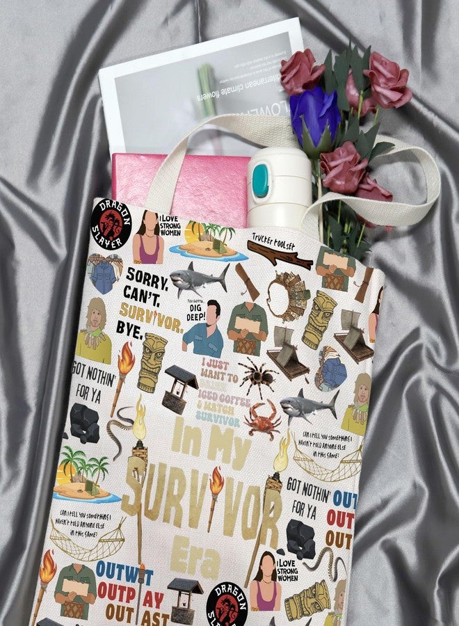 GJTIM Reality Show Tote Bag TV Show Merchandise In My Era Shoulder Bag Reality TV Show Lover Gift (Survivor Era Tote) - Image 3