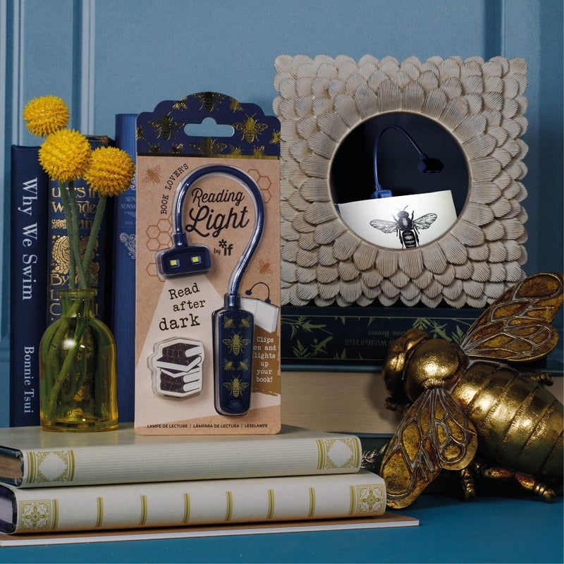 IF Book Lover's Reading Light - Bee, Blue - Image 4