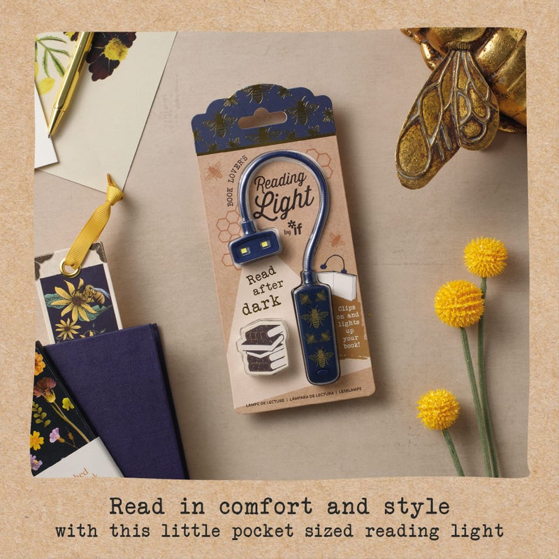 IF Book Lover's Reading Light - Bee, Blue - Image 2