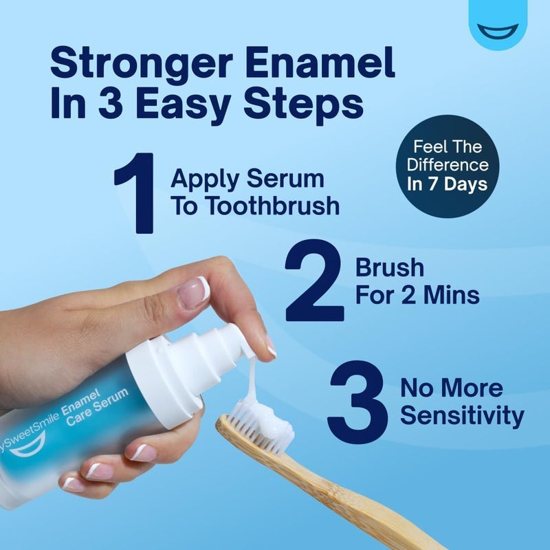 MySweetSmile nHA Enamel Care Serum Sensitive Teeth Relief with Hydroxyapatite Tooth Repair Remineralise Enamel Mint Flavour Sensitive Toothpaste 30mL - Image 3