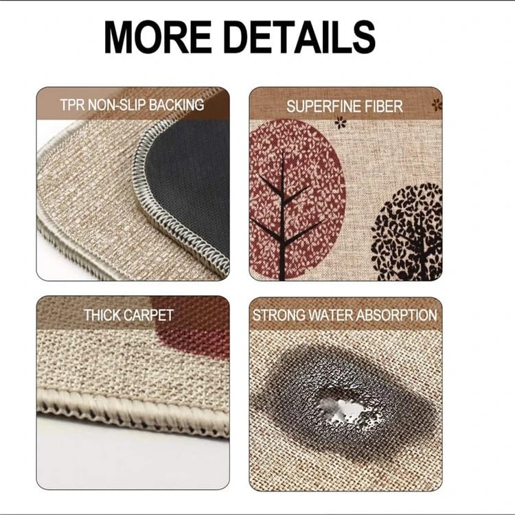proxin Kitchen Mat Door Mat Floor Mat Bath Mat Doormat Bathroom Carpet Non Slip mat for Bathroom Cushion Mat Super Absorbent Soft Carpet Quick Dry Dirt Barrier for Home Office Multi - Image 4