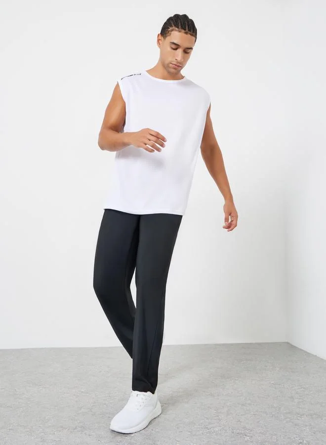 Styli Active Men Black Relaxed Fit Trackpants