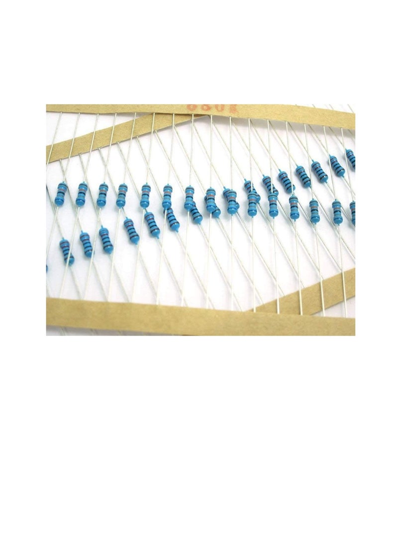 1/4W Metal Film Resistor, 5 Colour Ring Band 1% Ω Ohms Tolerance, For Electrical DIY Pack of 50 (1/4W 47Ω (47ohms))  - Image 3