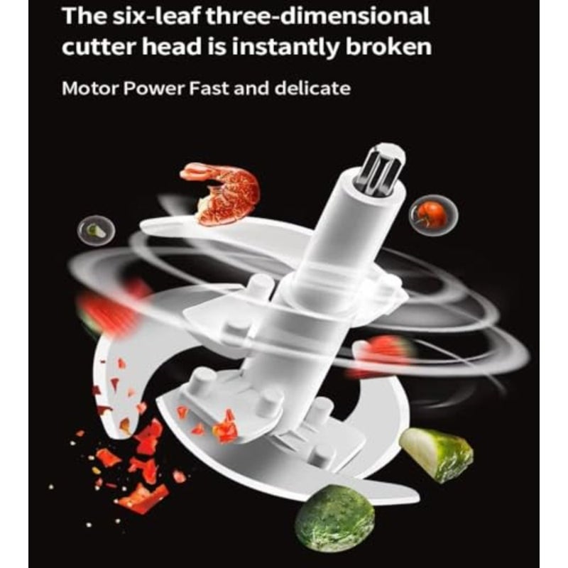 3.8L Electric Meat Chopper for home kitchen use glass bowl, stainless steel blades, white color, 3-speed control and versatile food processing - Image 4