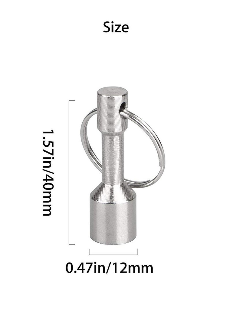 Excefore Metal Magnet Keychain 4 Pack, Metals Test Magnet Hanging Keys Holders, Strong Magnetic Pendant Weight Key Chain, Jewelry Test Magnet, Pocket Keyring Magnet Holder with Split Ring - Image 2