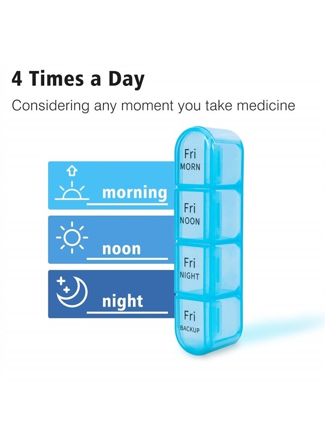 Daviky Pill Organizer 4 Times a Day, Daily Pill Box Organizer, Large Weekly Medicine Pill Organizer, Pill Cases Organizers 7 Day, Pill Boxes 7 Day to Hold Vitamins, Medication - Image 3