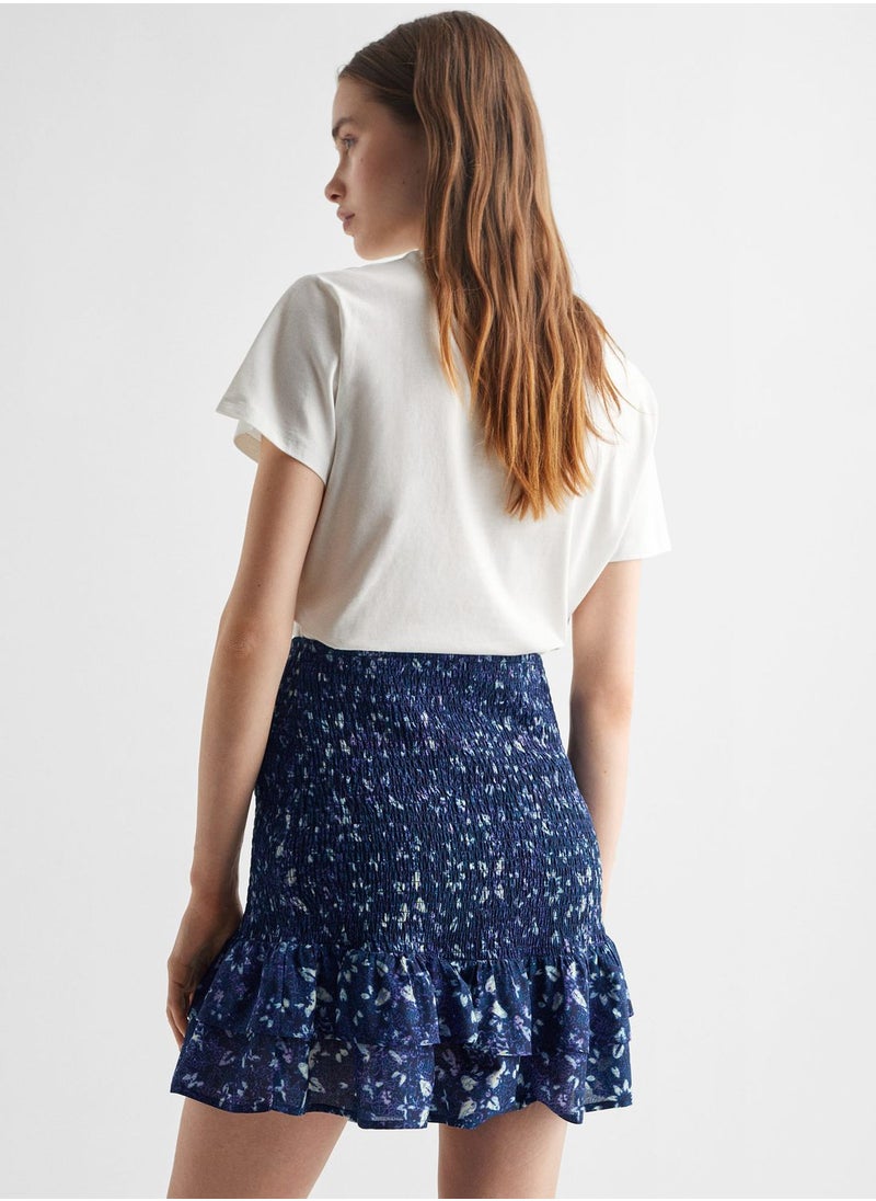 MANGO - Youth Printed Ruffle Hem Skirt - Image 1