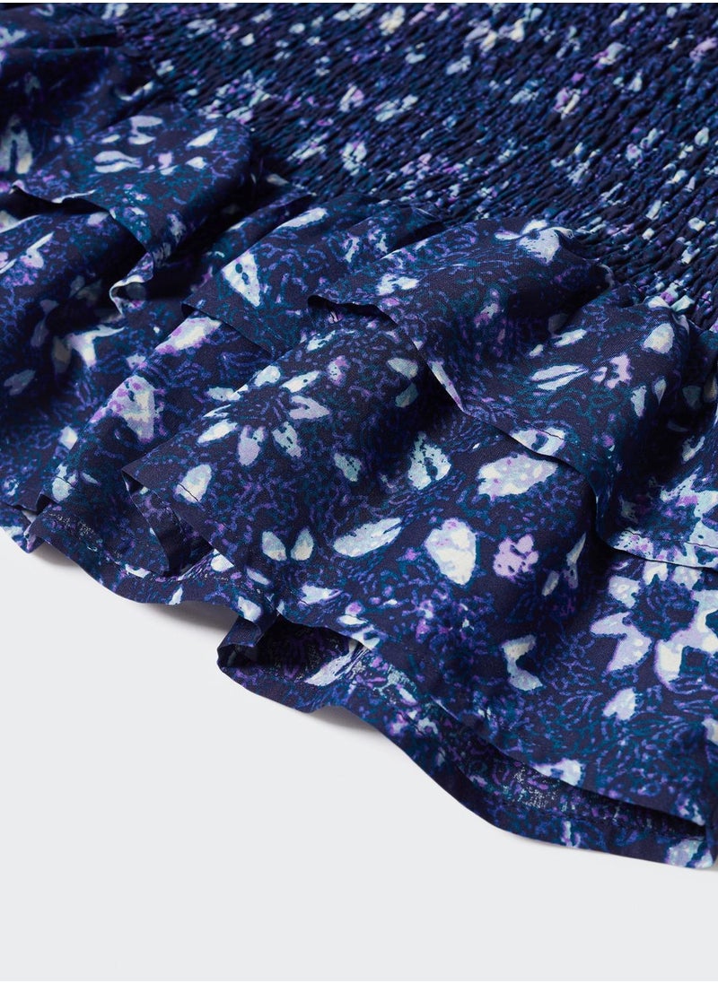 MANGO - Youth Printed Ruffle Hem Skirt - Image 1