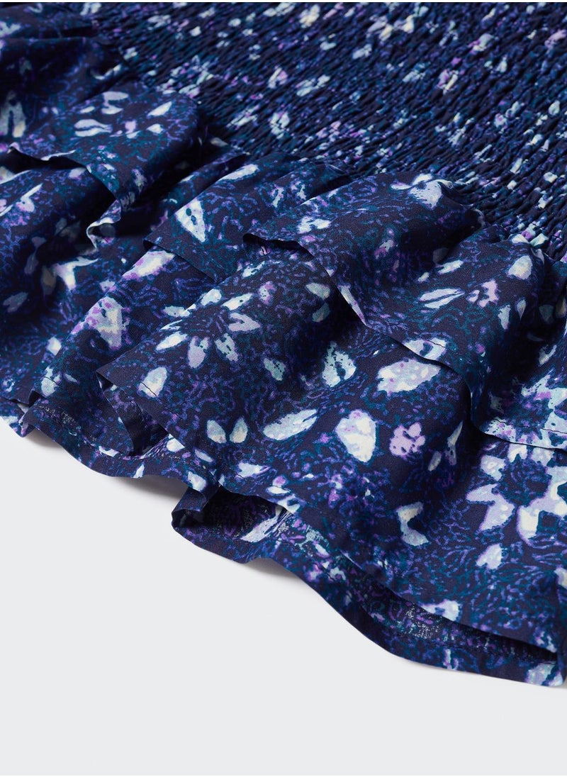 MANGO - Youth Printed Ruffle Hem Skirt - Image 1