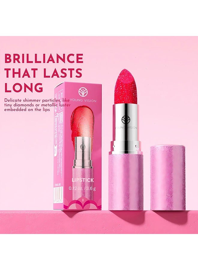 YOUNG VISION Lipstick,Shimmering, Chameleon Effect Lipsticks – Long-Lasting Color Shift, Micro-Shimmer, Hydrating Formula,#02 - Image 5