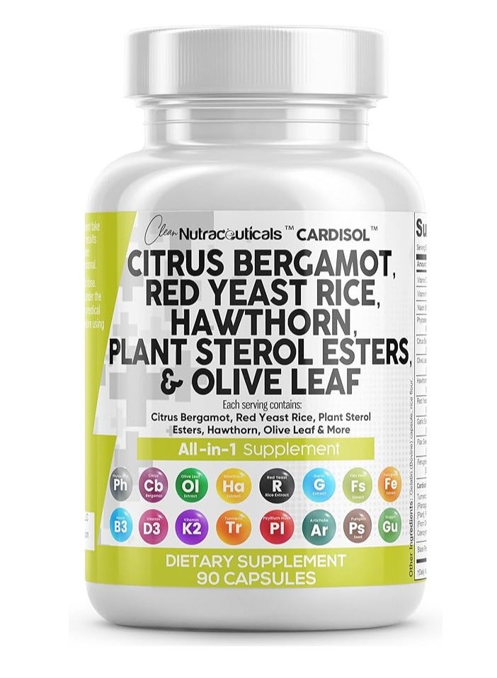 Citrus Bergamot Red Yeast Rice Capsules with Plant Sterols 90 Capsules