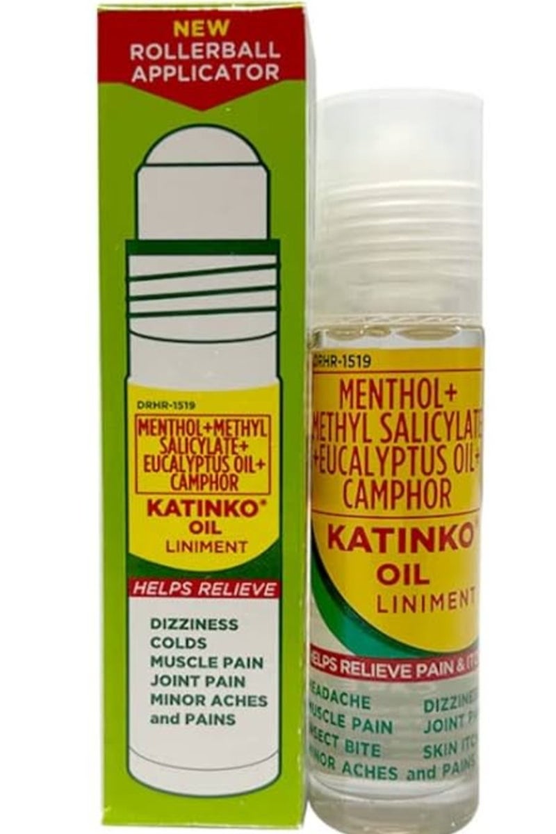 Katinko oil liniment with roller ball for pain relief, 10 ml