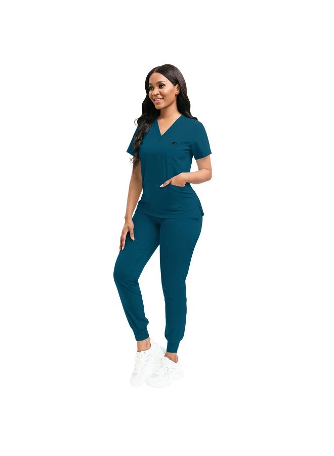 NIBEMINENT Operating Room Surgical Workwear Doctor Dentist Workwear Works Scrubs Clothes Surgical Scrubs Set  Operating Room Medic - Image 1