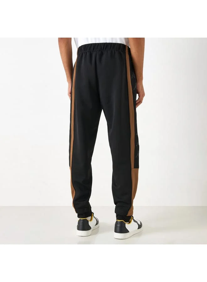 Kappa Kappa Logo Print Panelled Track Pants with Elasticated Waistband