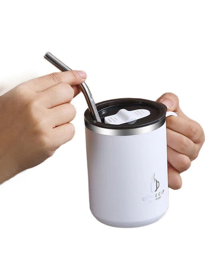 Pinyu 304 Stainless Steel Water Cup, Mug, Coffee Cup, Home Use With Lid, Includes Straw, Men'S Office Drinking Cup, Black - Image 1