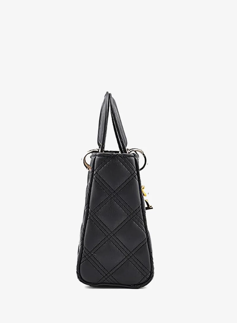 Cuple Black Tween Girls Quilted Top Handle Bag for Women | Best Price UAE