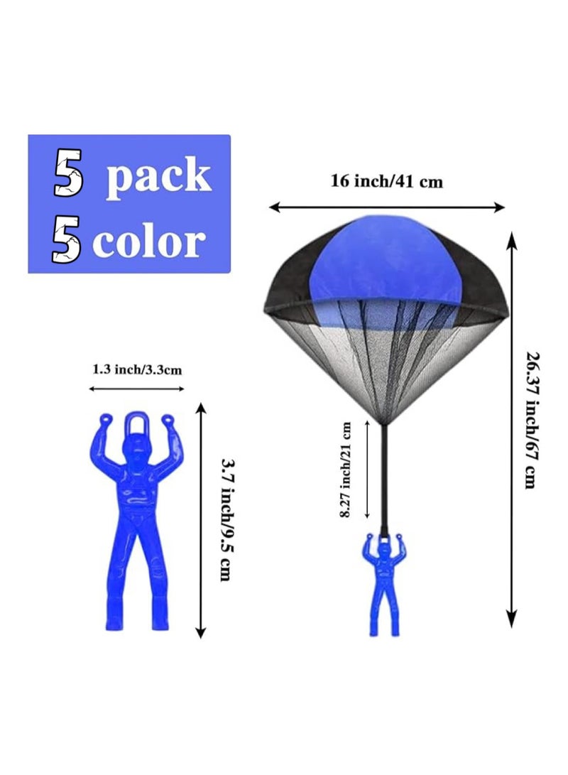 Beauenty 5 Pack Parachute Toys, Tangle-Free Outdoor Throwing Parachutes, Hand-Thrown Parachute Figures, Flying Soldier Toys, Perfect Gifts for Children - Image 4