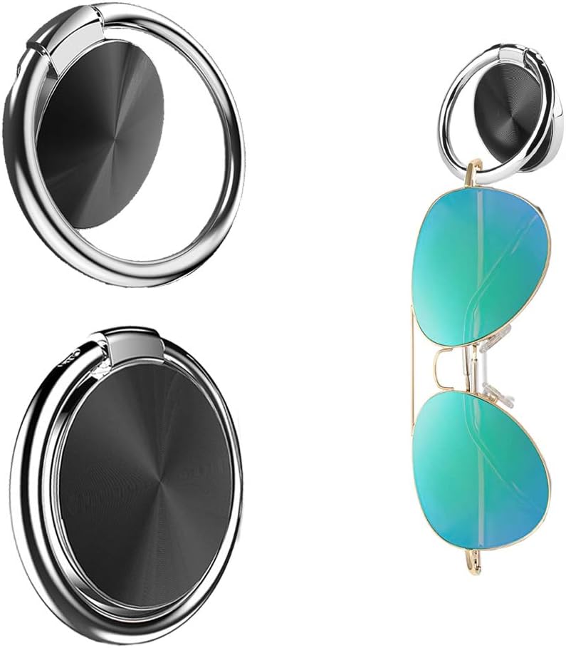 BENEKIY 2 Pack Metal Alloy Sunglass and Eyeglass Holder for Car Dash - Image 1