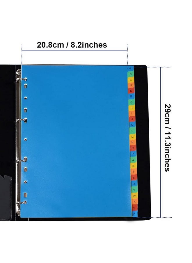 FOME - Er Dividers, Fome 2 Pack Multicolor Binder Tab Dividers For 3 Ring Binder Or Notebook Dividers, 11 Hole A4 Punch Plastic Index Divider With 26 Tab For 2/3/4/11 Ring Binders, Letter A-Z Dividers - Image 1