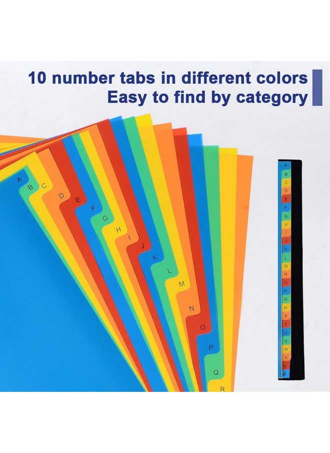 FOME - Er Dividers, Fome 2 Pack Multicolor Binder Tab Dividers For 3 Ring Binder Or Notebook Dividers, 11 Hole A4 Punch Plastic Index Divider With 26 Tab For 2/3/4/11 Ring Binders, Letter A-Z Dividers - Image 1