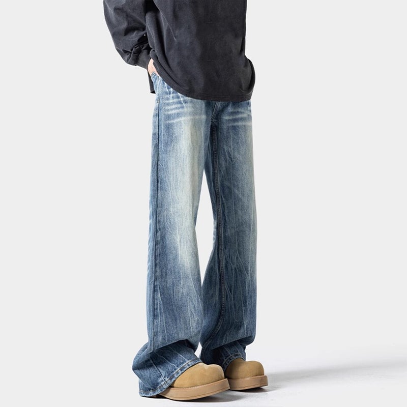 Unisex Classic Denim Jeans Loose Fit Daily Outdoor Wear - Image 3