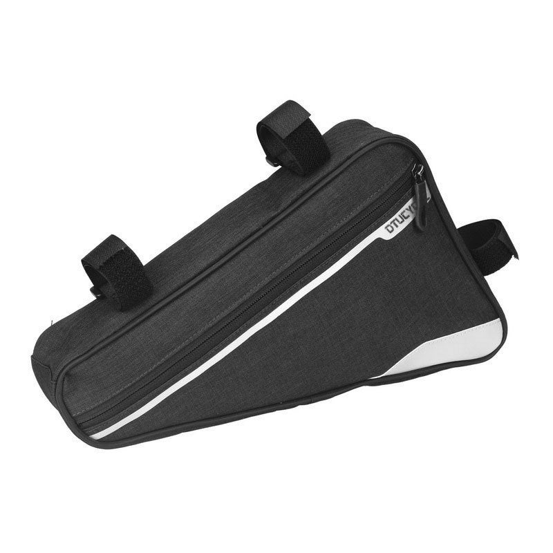 Generic B- SOUL bicycle bag triangle bag beam bag waterproof upper tube saddle bag mountain road bike riding large capacity Black